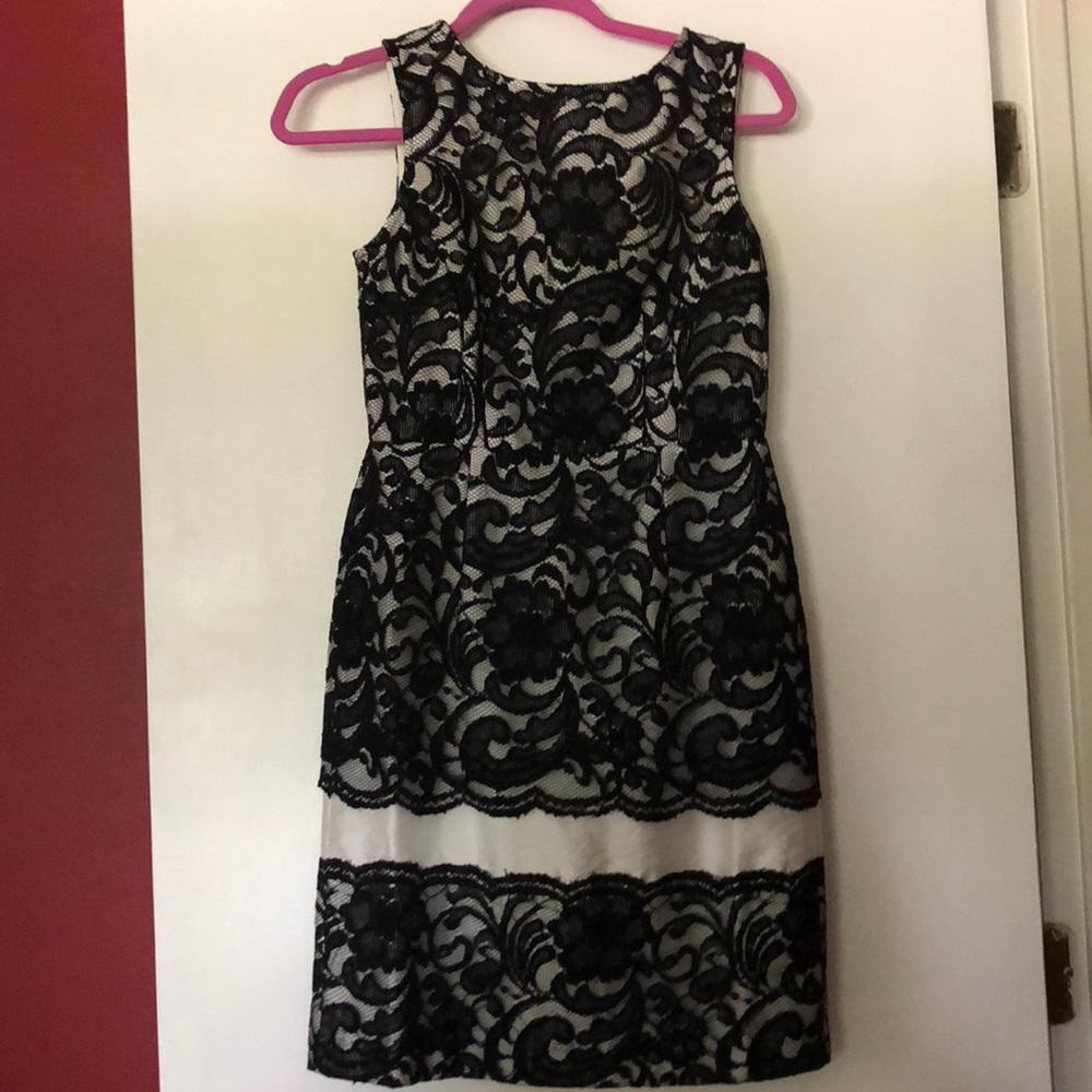 The limited black and white lace dress